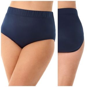 16W 18W Miraclesuit Navy Basic Bikini Swim Pant Bottom Plus Size